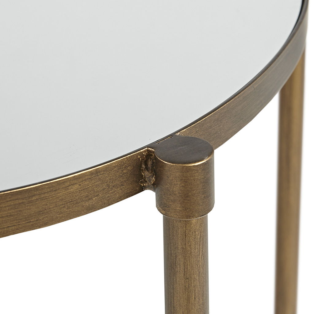 Lia - Oval Accent Table - Antique Bronze