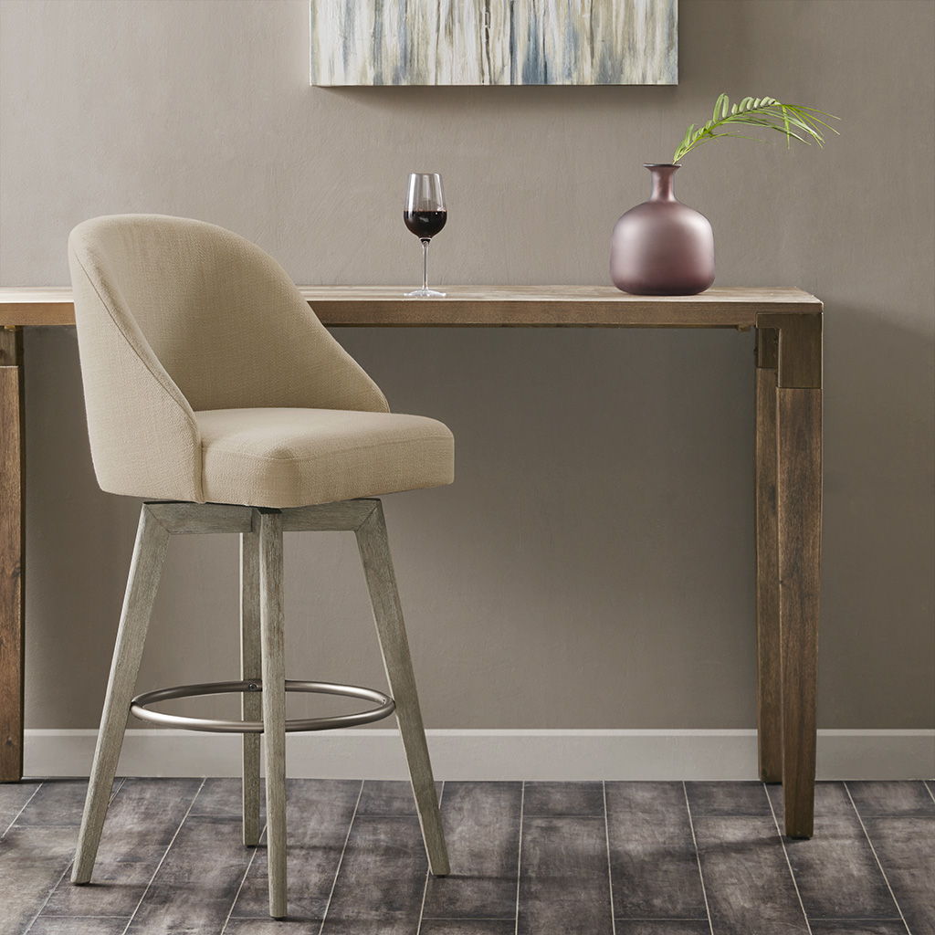 Pearce - Bar Stool With Swivel Seat - Sand
