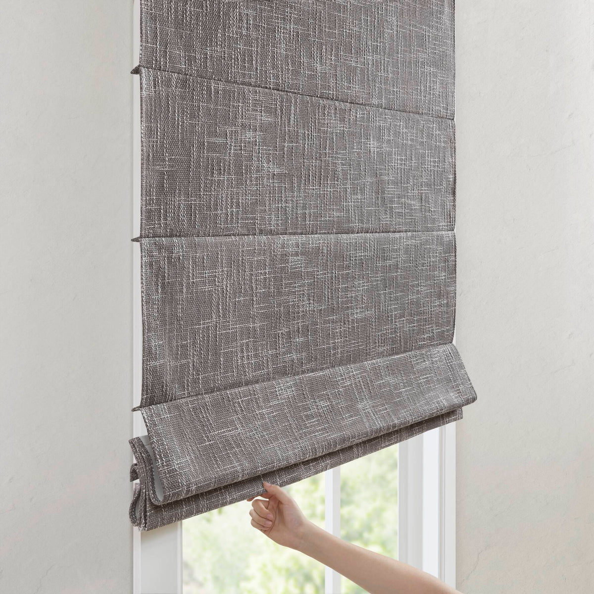 Quincy - 29x64" Total Blackout Cordless Roman Shade - Gray