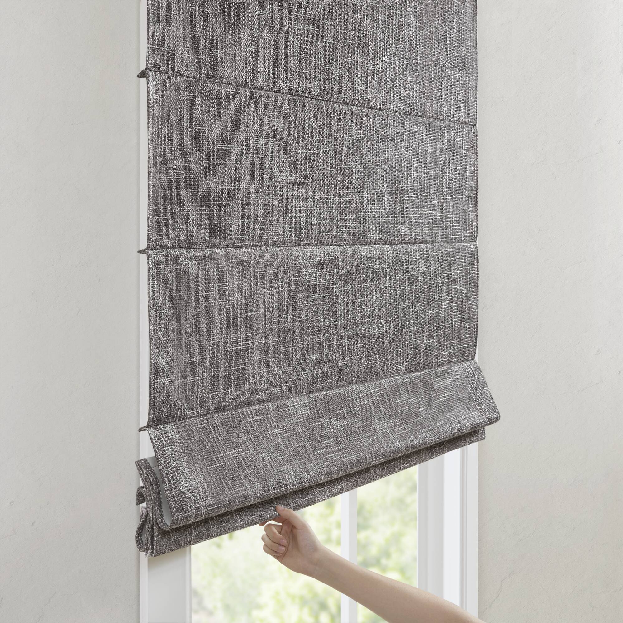 Quincy - 35x64" Total Blackout Cordless Roman Shade - Gray