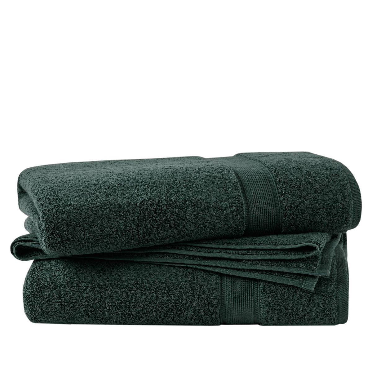 800GSM - Ultra-Soft Absorbent 2 Piece Towel Set - Dark Green