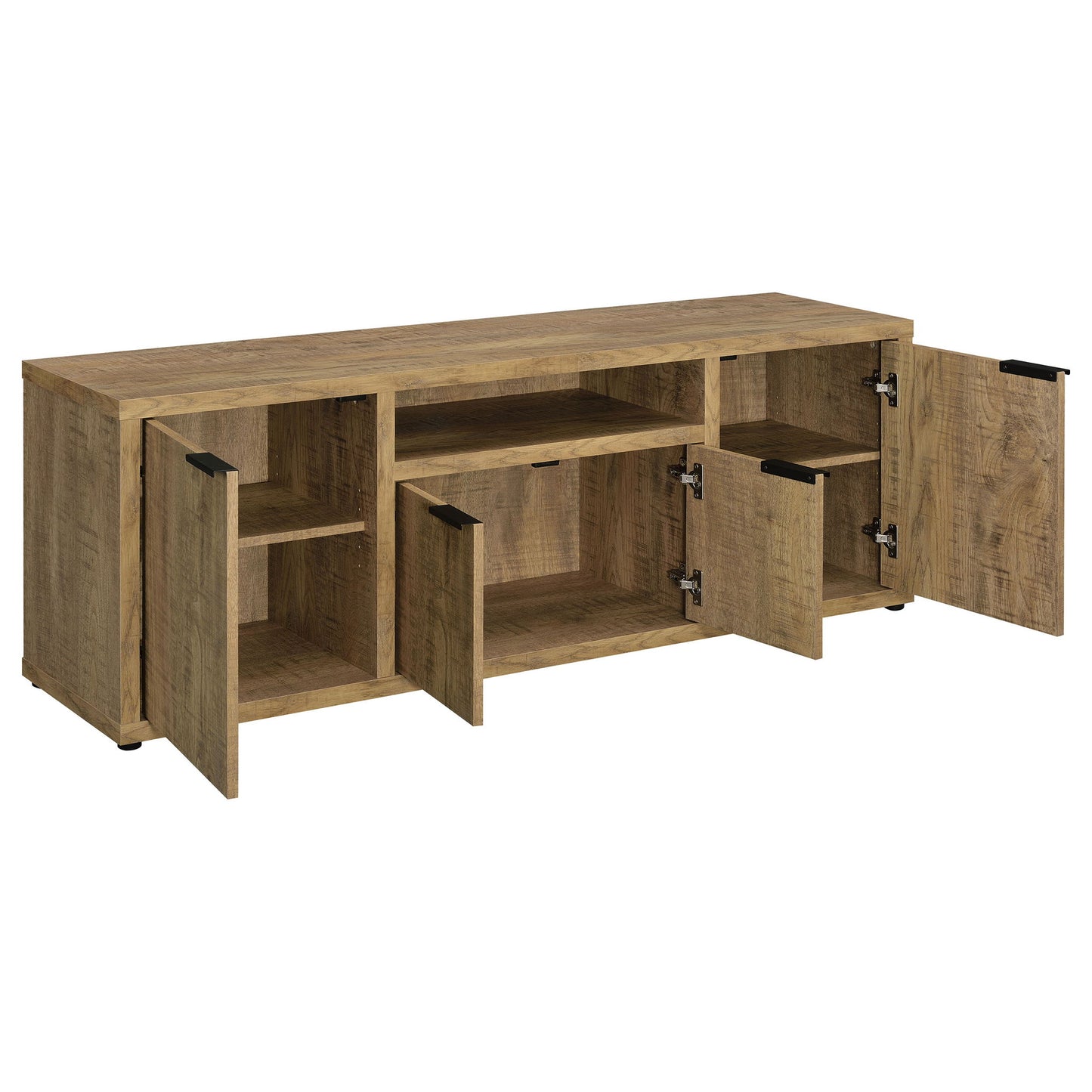 Noriega - 4 Door 60" TV Stand With Hidden Storage - Mango Color