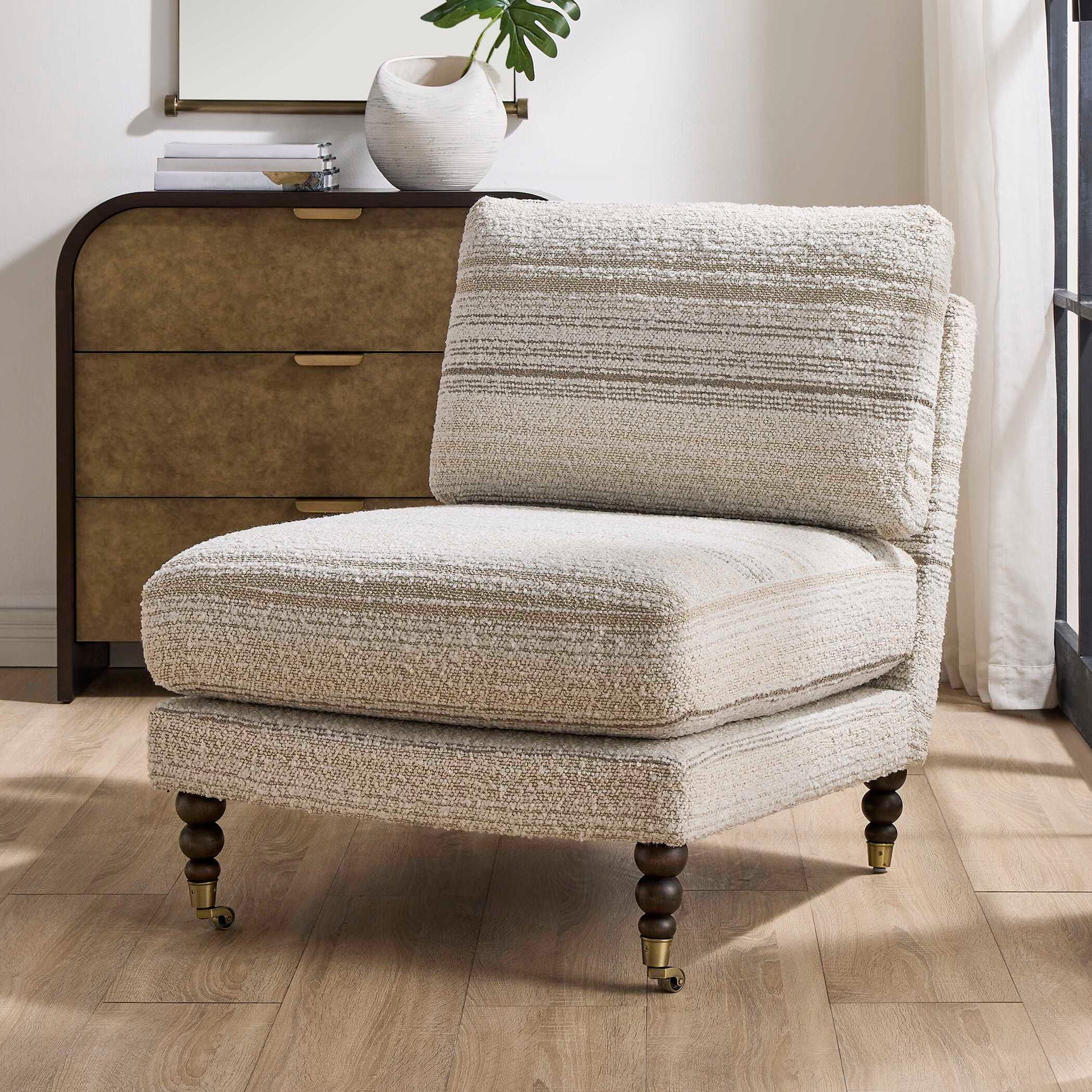 Chatsworth - Modern Slipper Chair - White