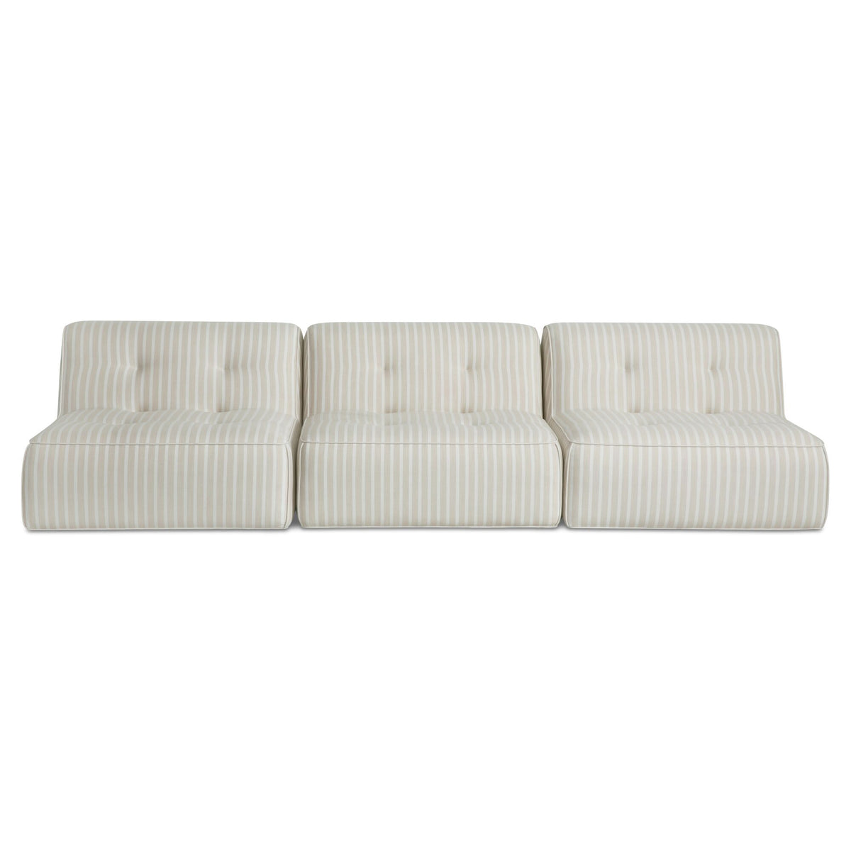 Sunseeker - 3 Piece Outdoor Sofa - Brown Stripe