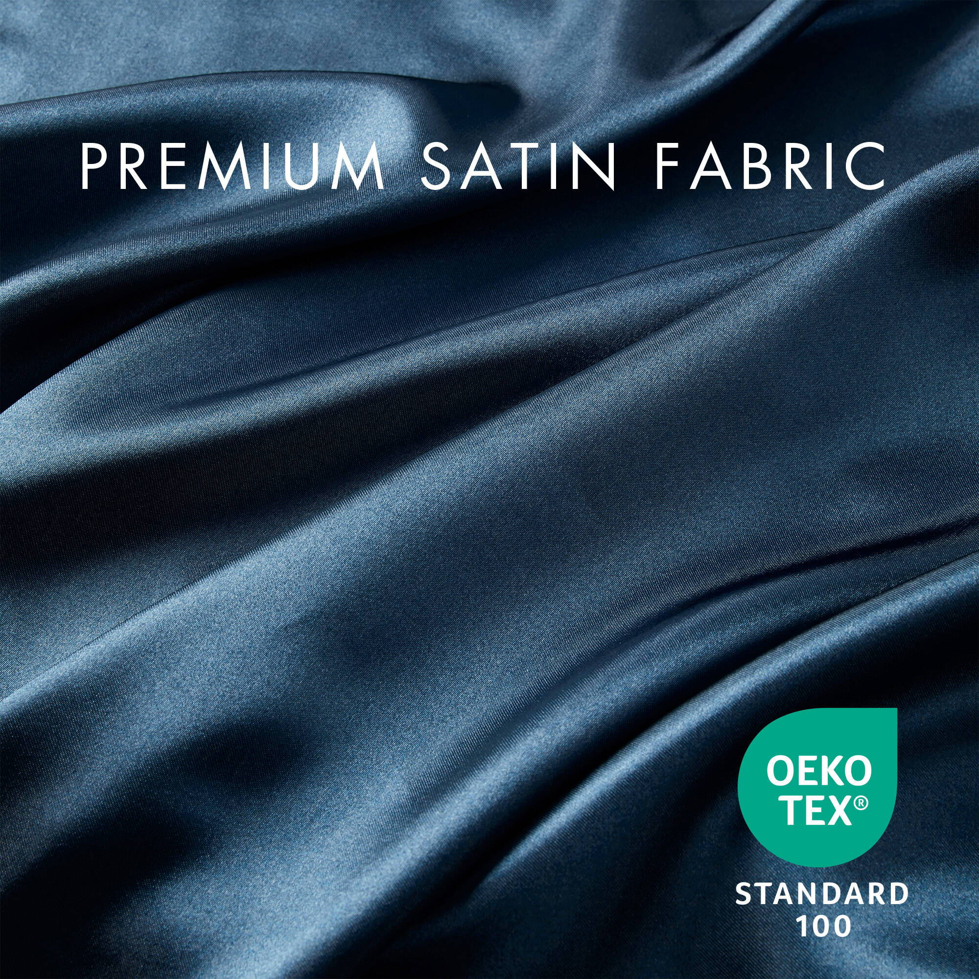 Satin - 4 Piece Twin Luxury Sheet Set - Midnight Blue