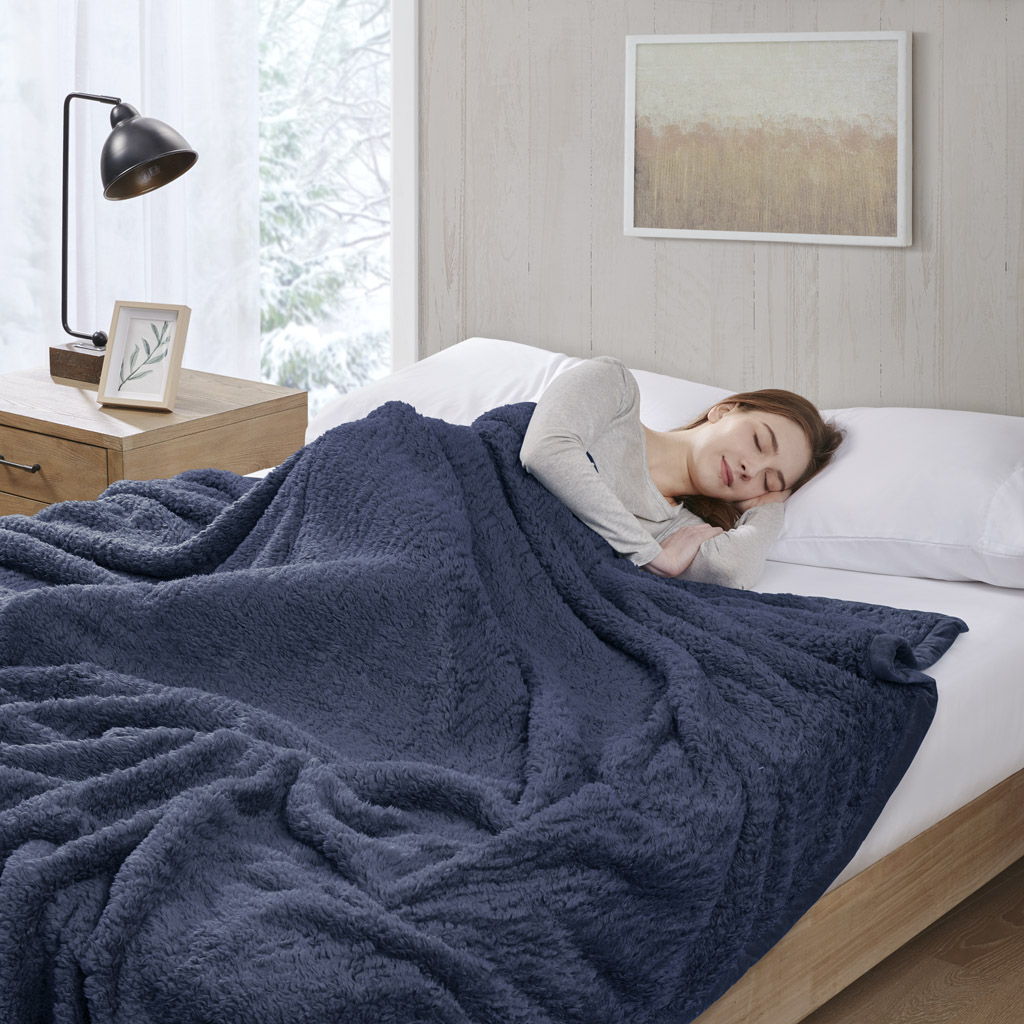 Burlington - Berber Blanket - Navy