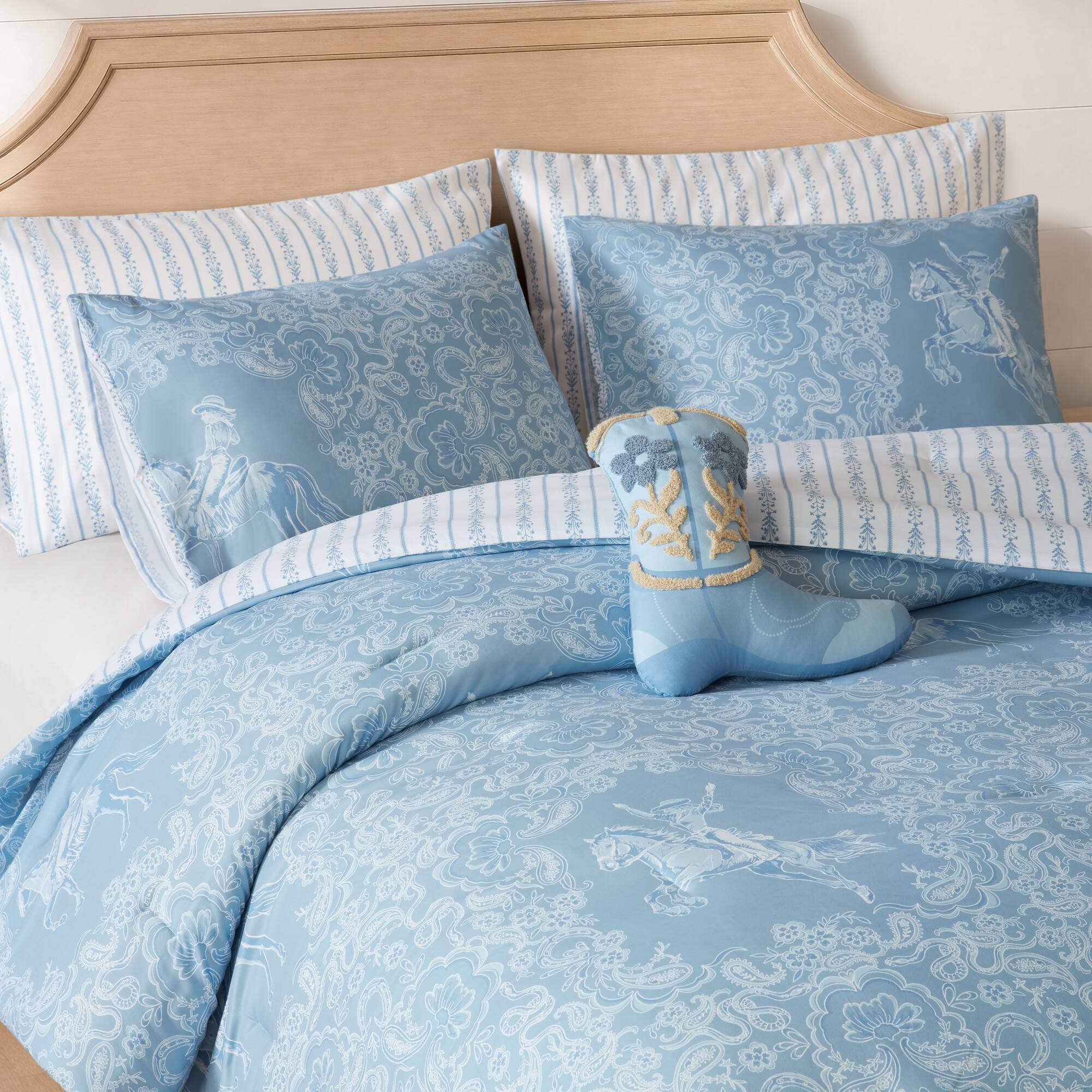 Jesse - Twin Long Comforter Set - Blue