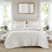 Breeze - Full/Queen Cotton Gauze Embroidered Quilt Set - White