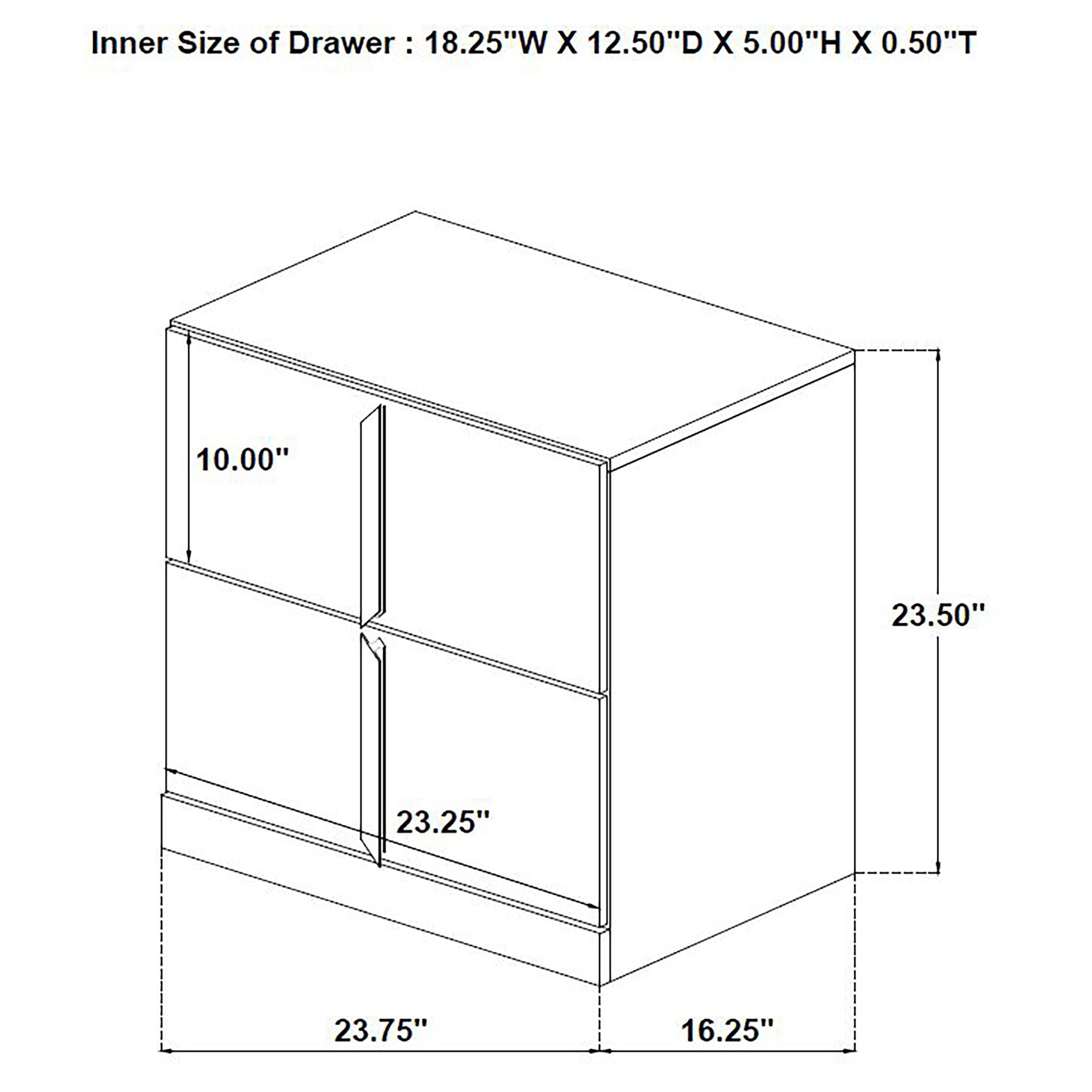 Lauryn - 2 Drawer Nightstand - Gloss White