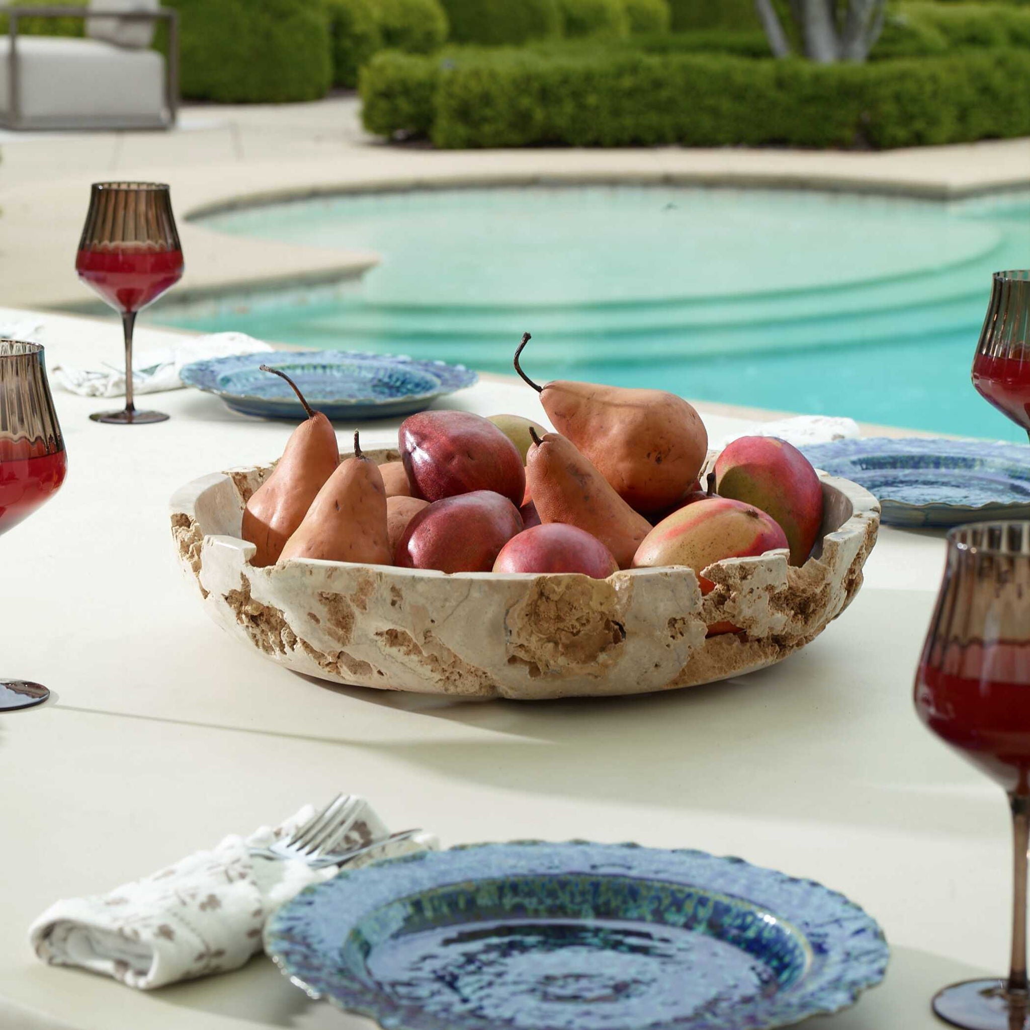 Quarried Stone - Indoor-Outdoor Bowl - Brown