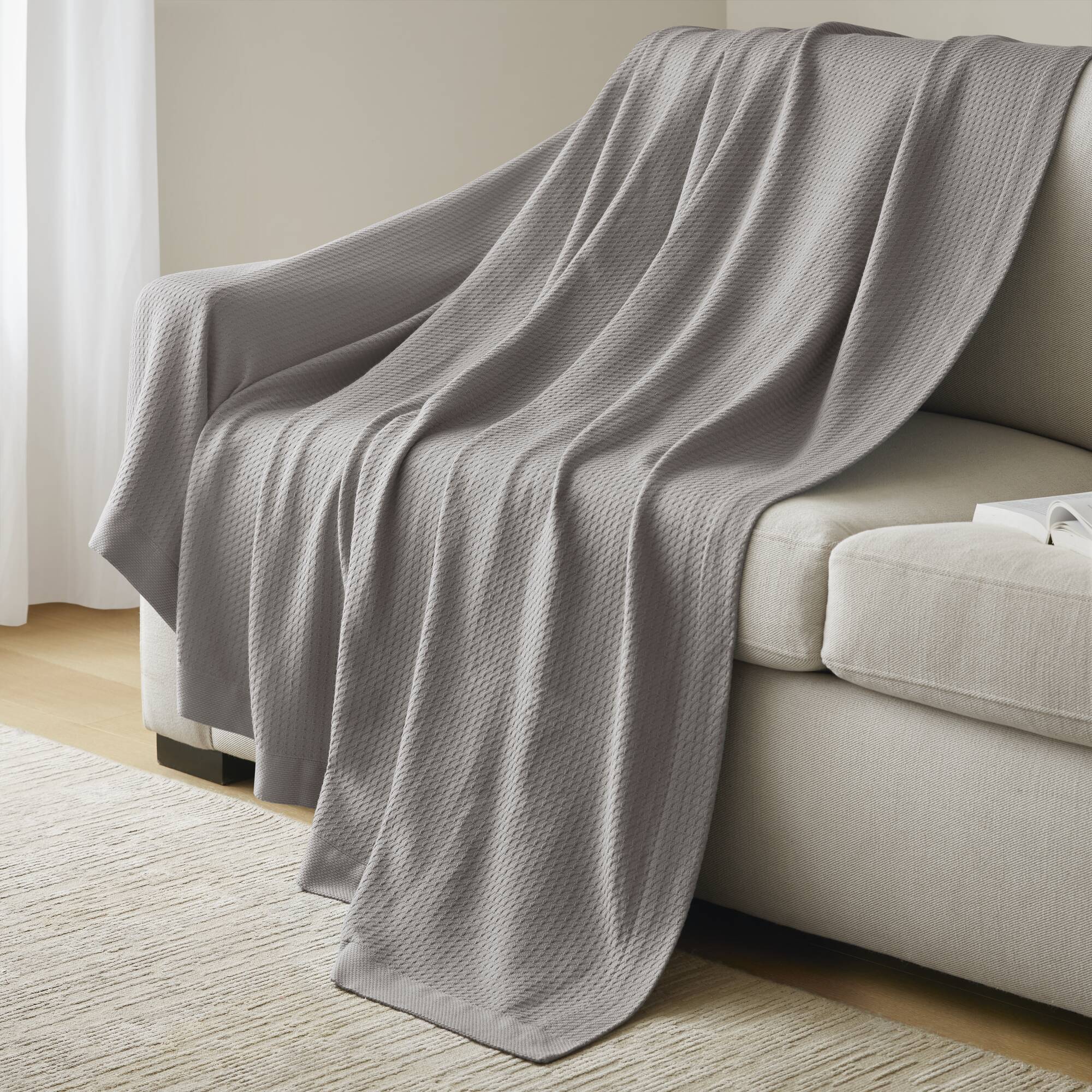 Egyptian Cotton - King Blanket - Gray