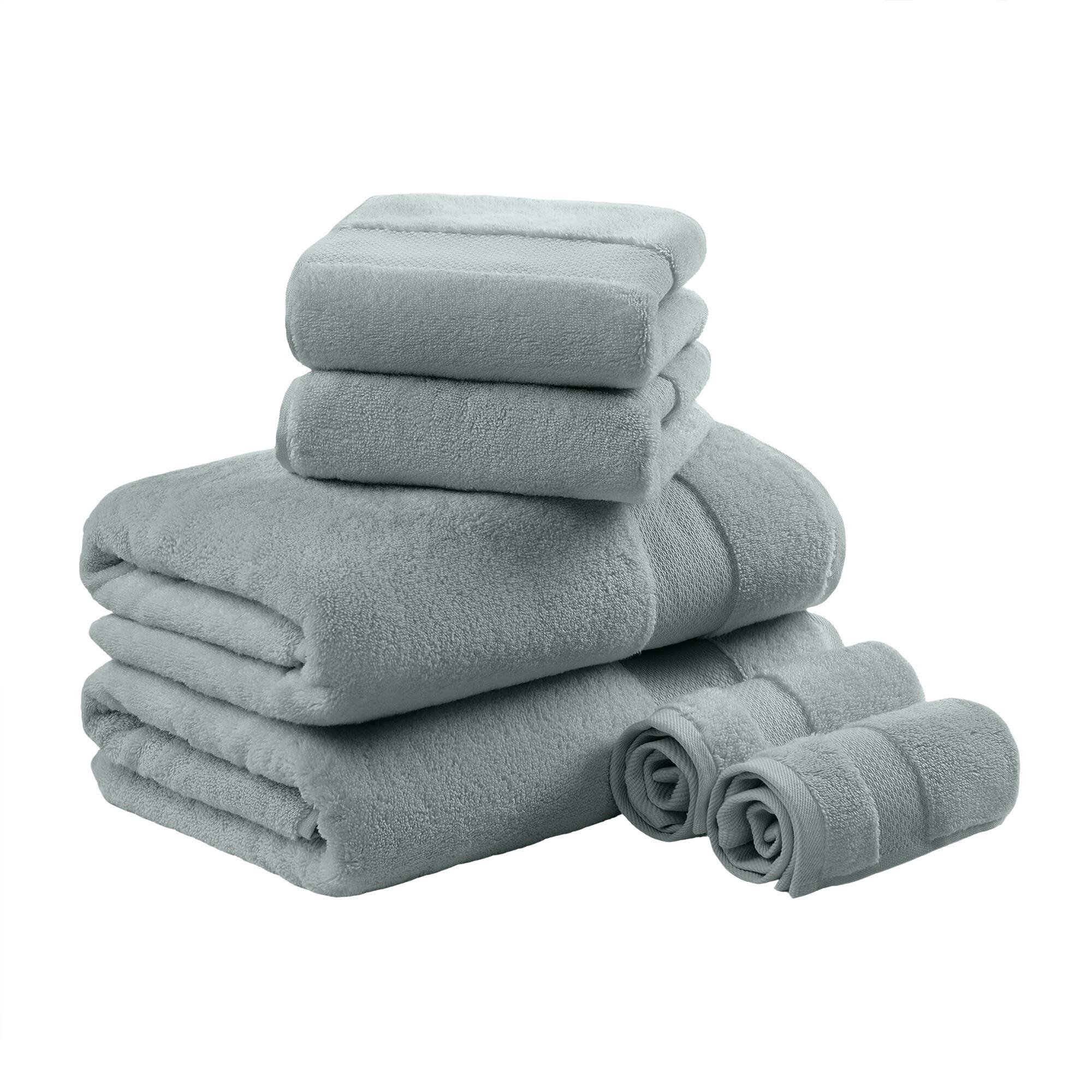Turkish - 6 Piece Bath Towel Set - Blue
