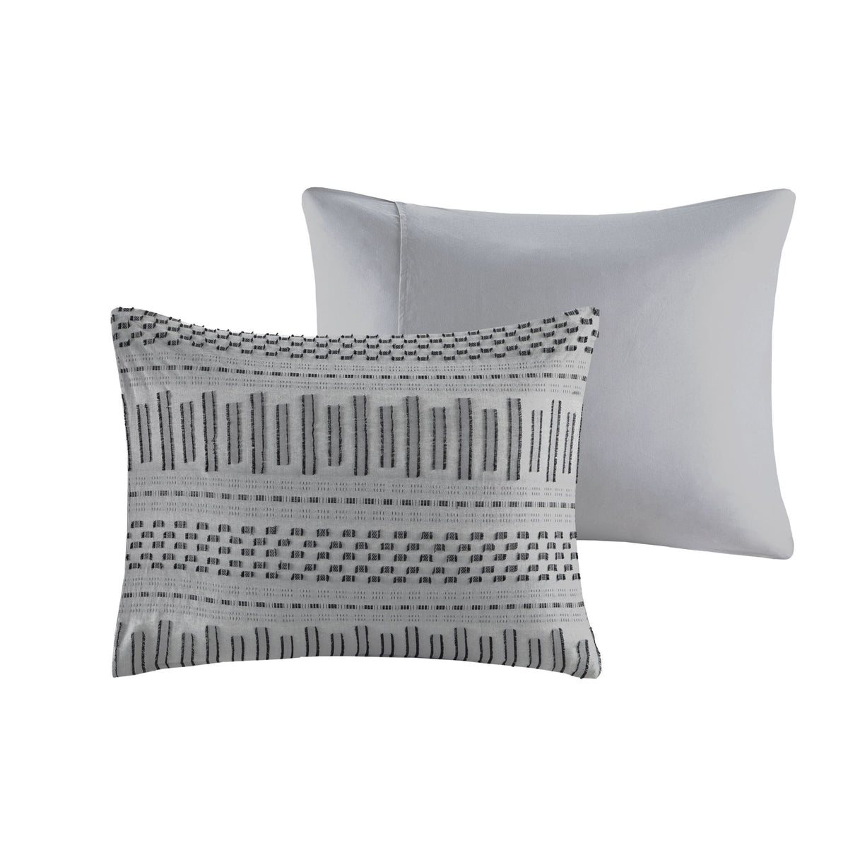 Rhea - King Comforter Mini Set - Gray / Black