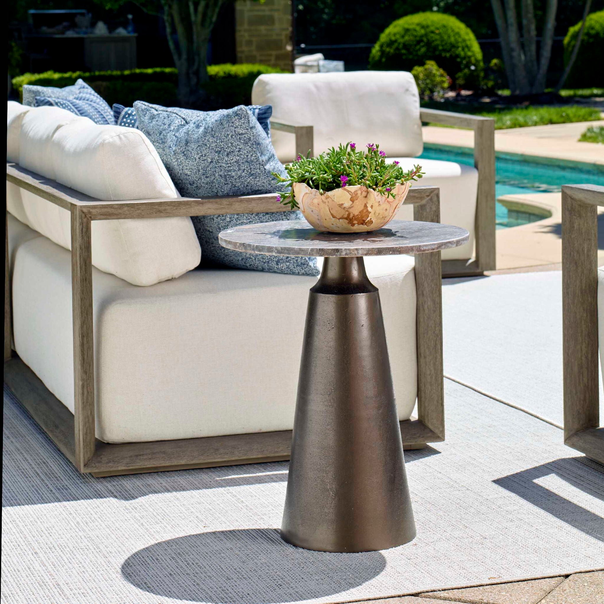 Midsummer - Indoor-Outdoor Accent Table - Bronze