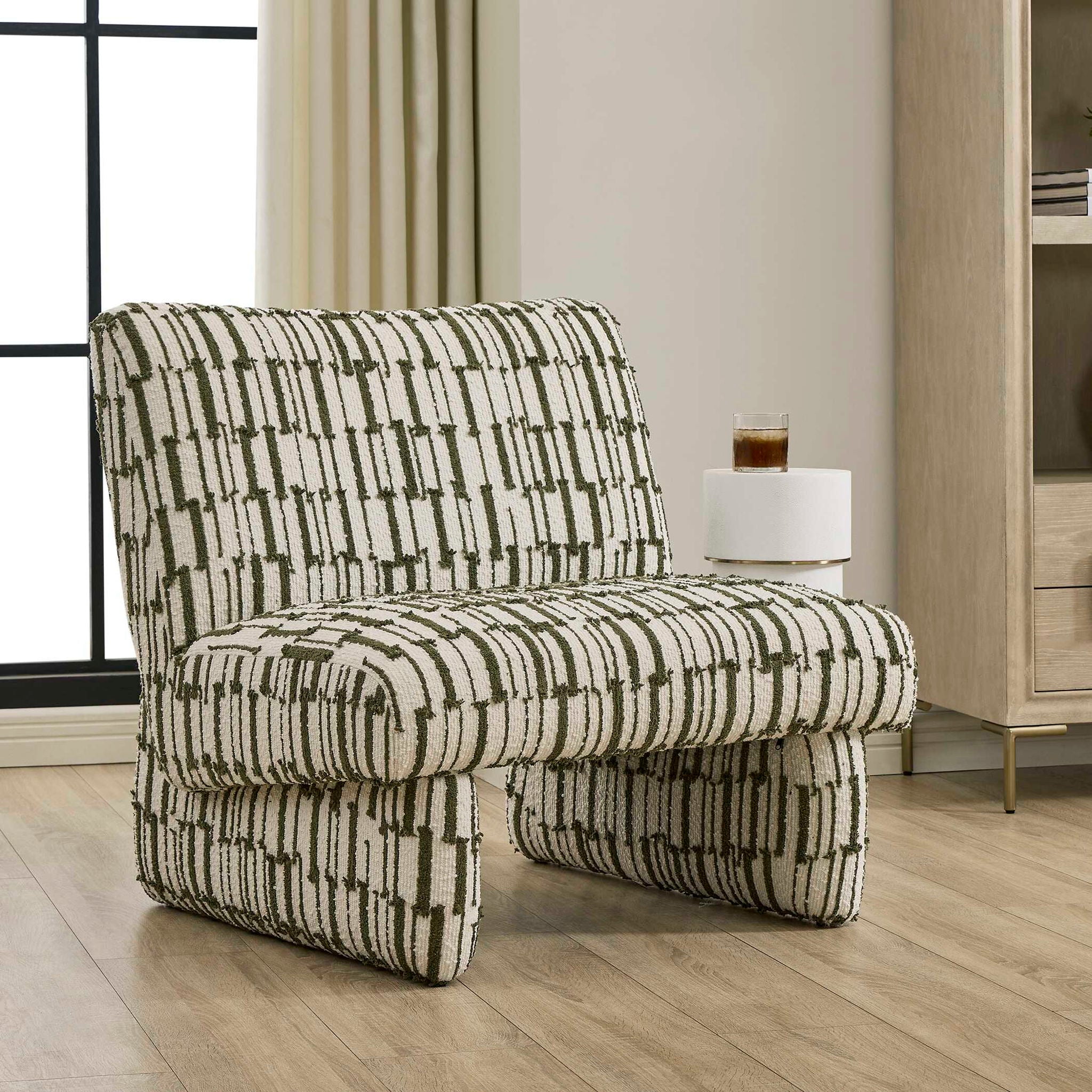 Willa - Accent Chair - Green / White