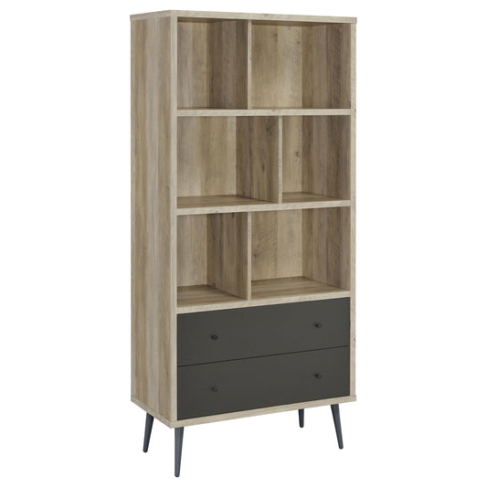 Minerva - 3 Shelf Bookcase With Drawers - Natural