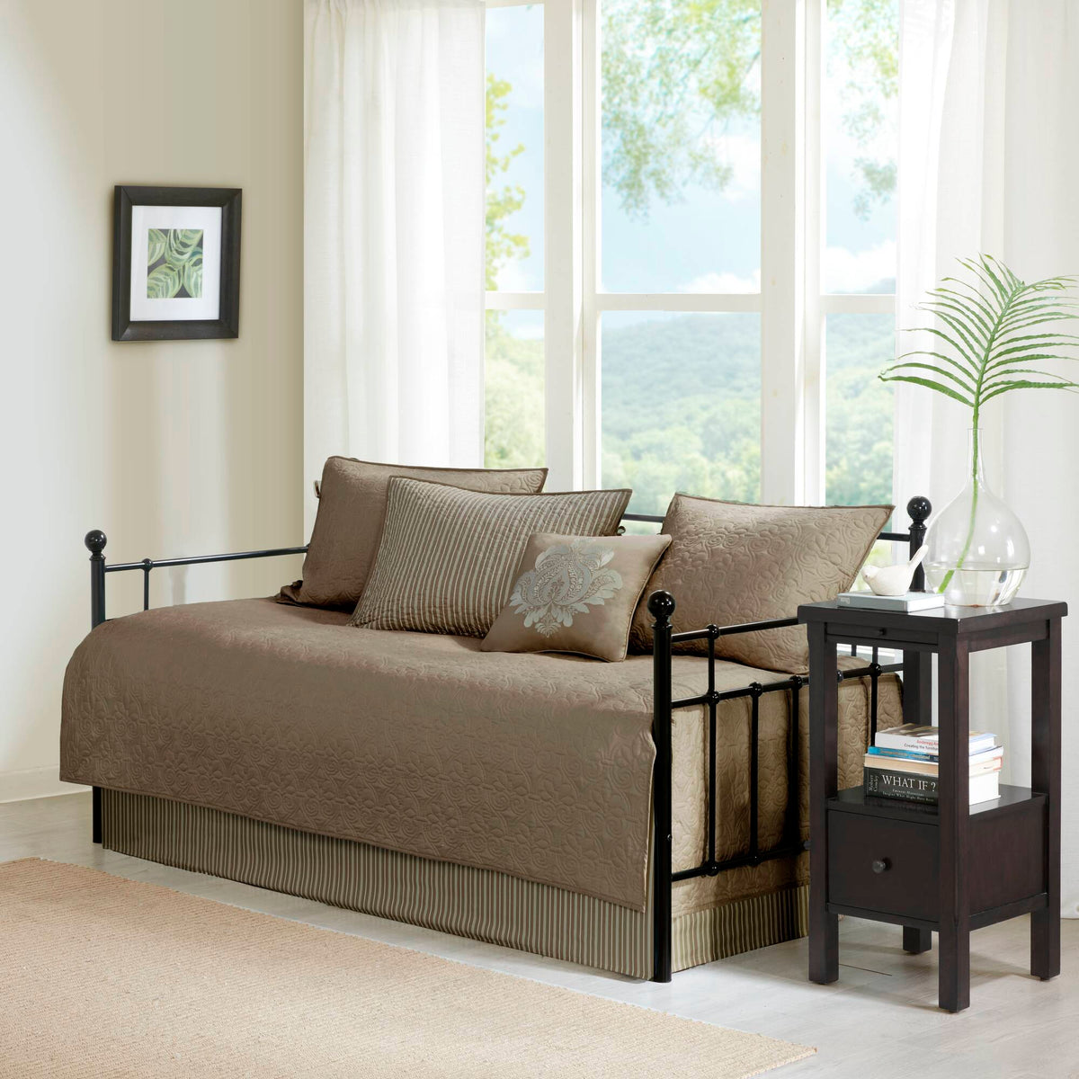 Quebec - Twin Reversible Daybed Cover (Set of 6) - Khaki
