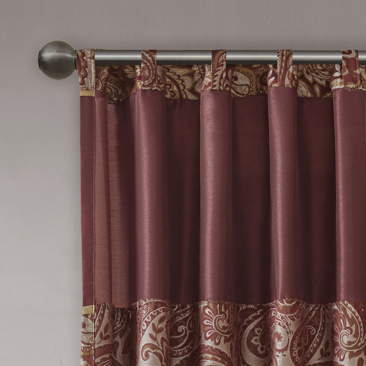 Aubrey - 108" Panel Pair - Burgundy