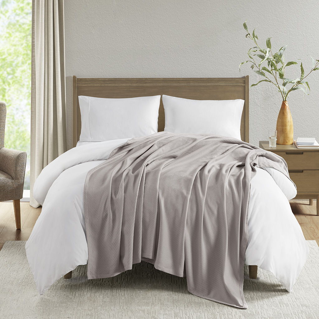 Liquid Cotton - Twin Blanket - Gray