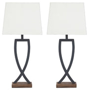 Makara - Metal Table Lamp (Set of 2) - Black / Brown
