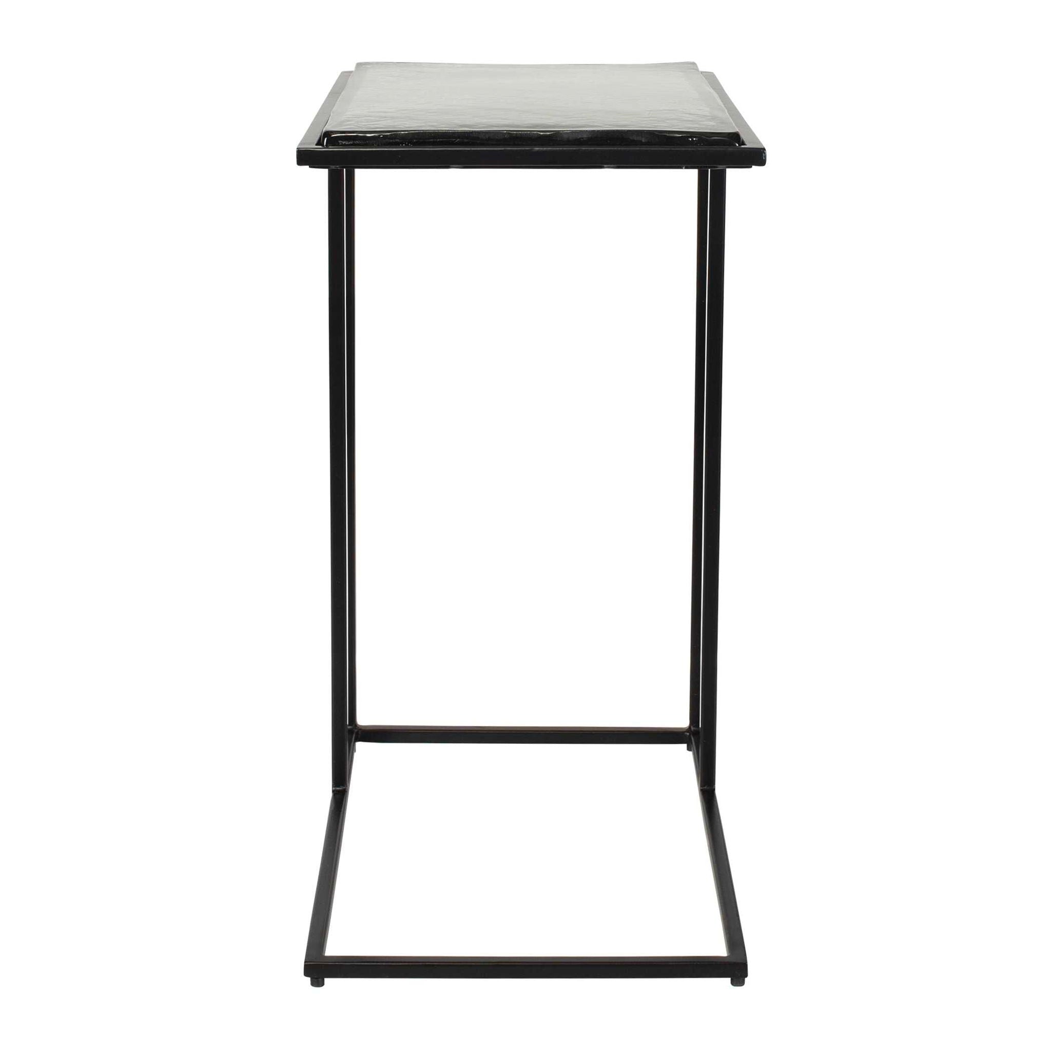 Mateo - Glass Top Accent Table - Black