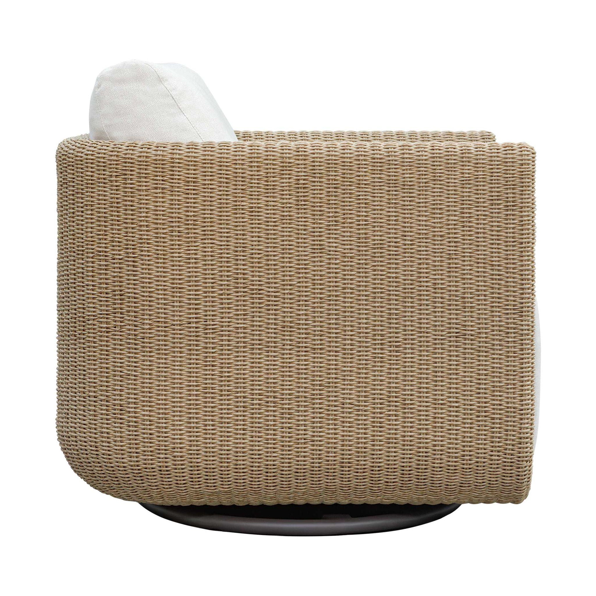 Santorini - Outdoor Swivel Lounge Chair - Brown