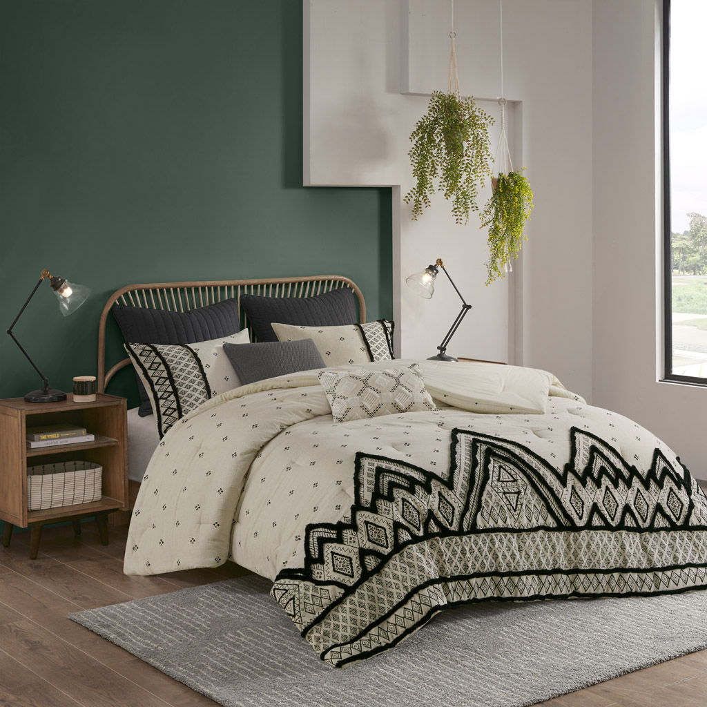 Marta - King 3 Piece Blend Comforter Set - Natural