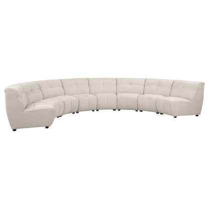 Sycamore - 8 Piece Upholstered Sectional Sofa With Curved Design - Ivory