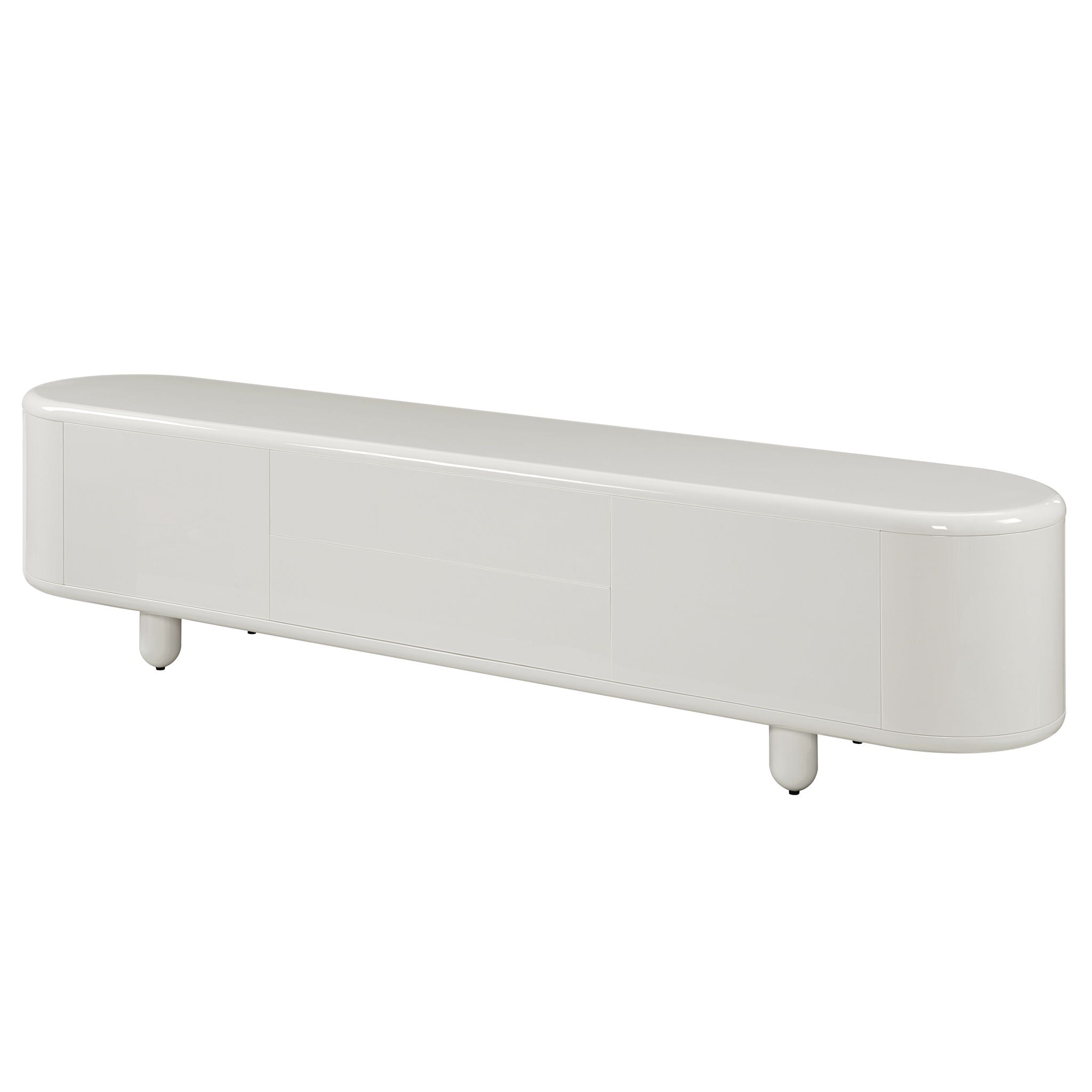 Keely - TV Stand - Gloss White