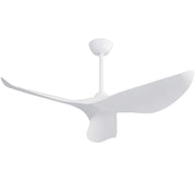 Ceiling Fan Without Light, DC Motor Remote Control Fan For Indoor / Outdoor Use - White