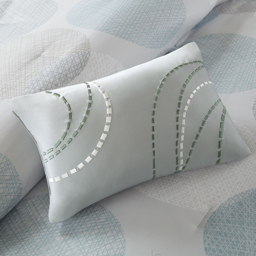 Knowles - Twin Complete Comforter And Sheet Set - Aqua