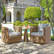 Cala - Outdoor Swivel Rocking Chair - Brown