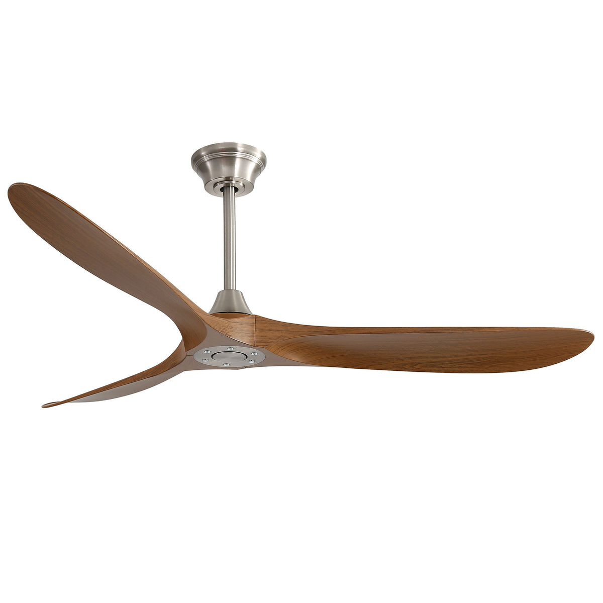 60" Outdoor Ceiling Fan Without Light With Smart App Control - Brushed Nickel