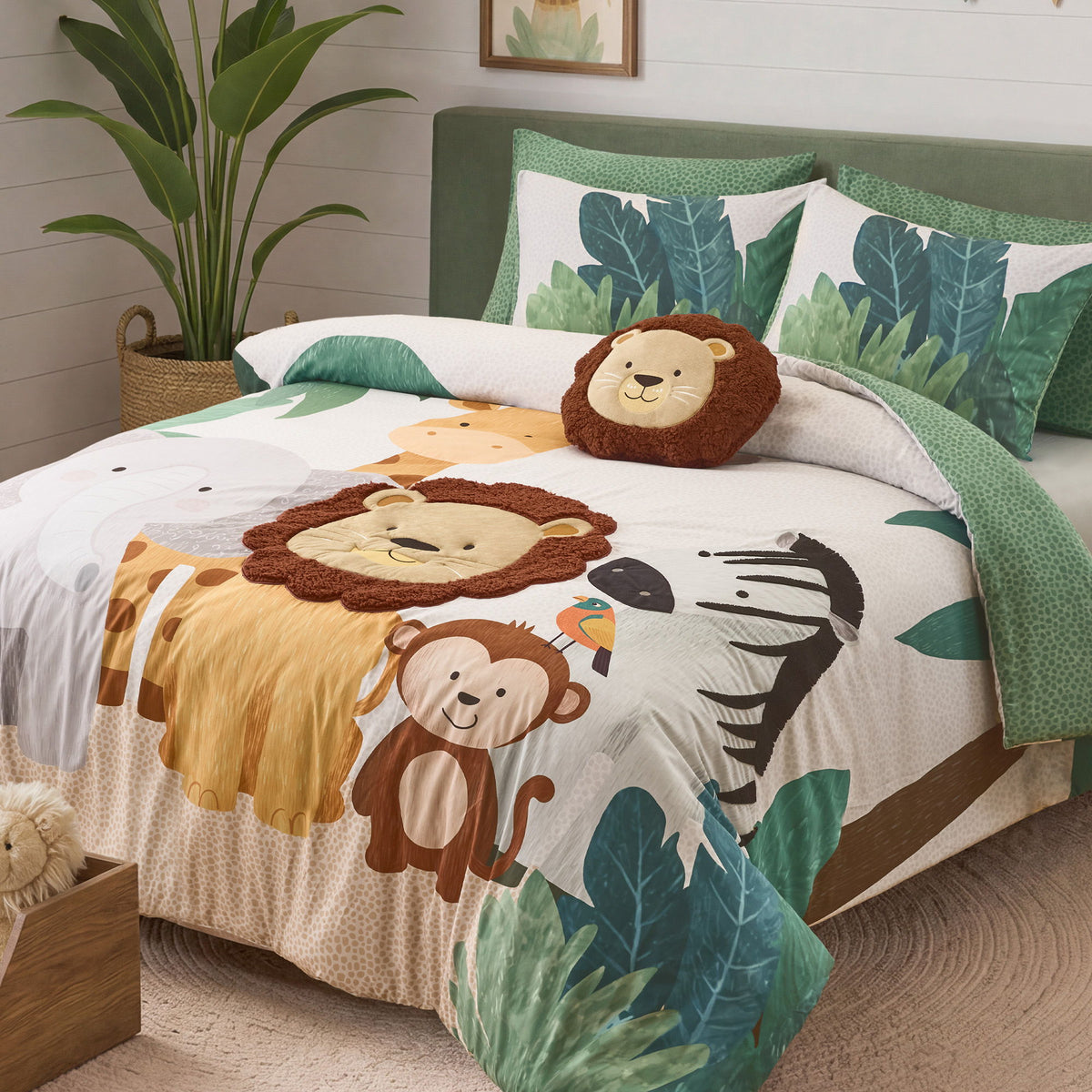 Safari - Queen Comforter Set - Green