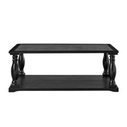 Farmhouse Rectangular Coffee Table With 2 Tiers