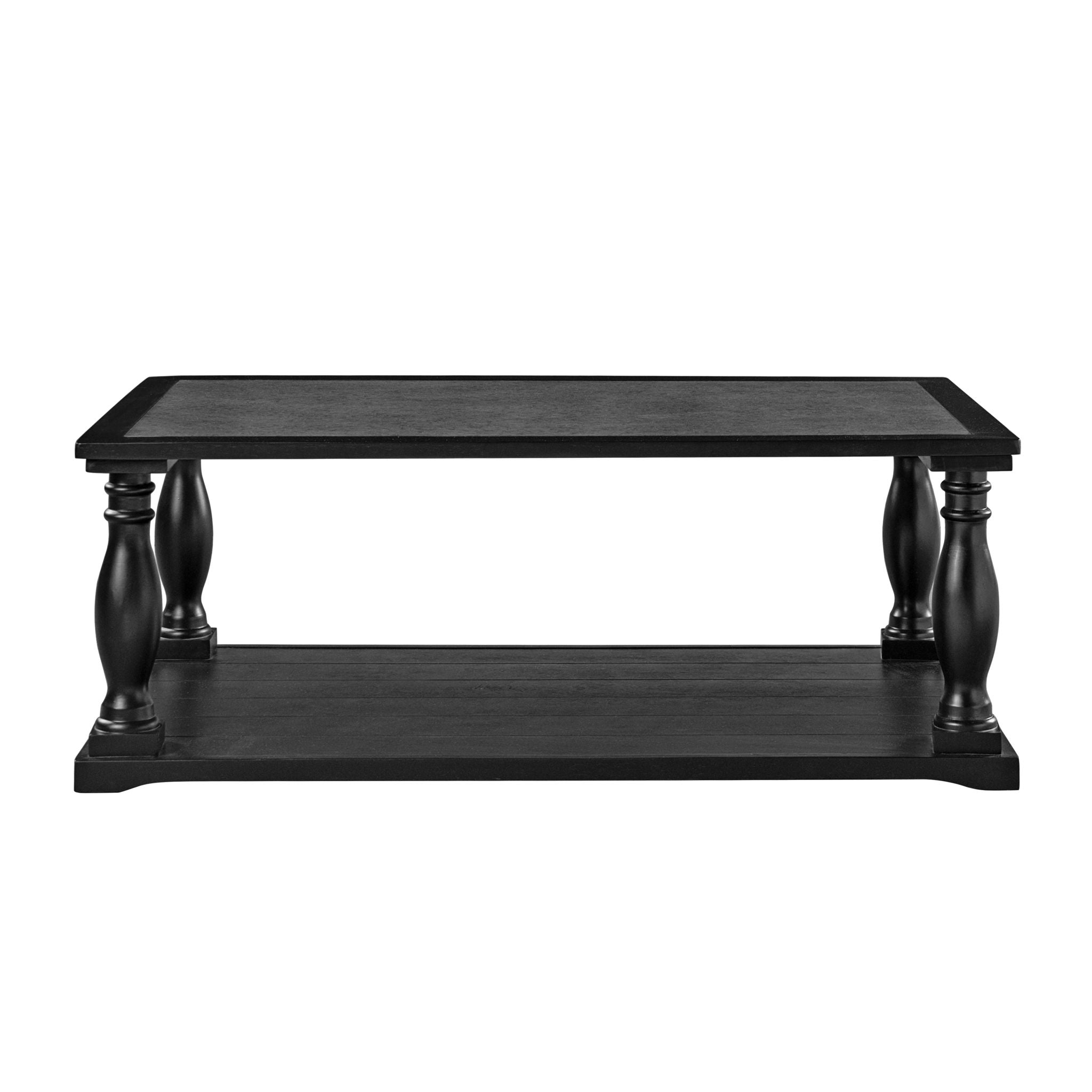 Farmhouse Rectangular Coffee Table With 2 Tiers
