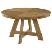 Kent - Round Dining Table - Brown Oak