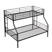 Twin Over Full Bunk Bed With Large Under-Bed Storage - Black