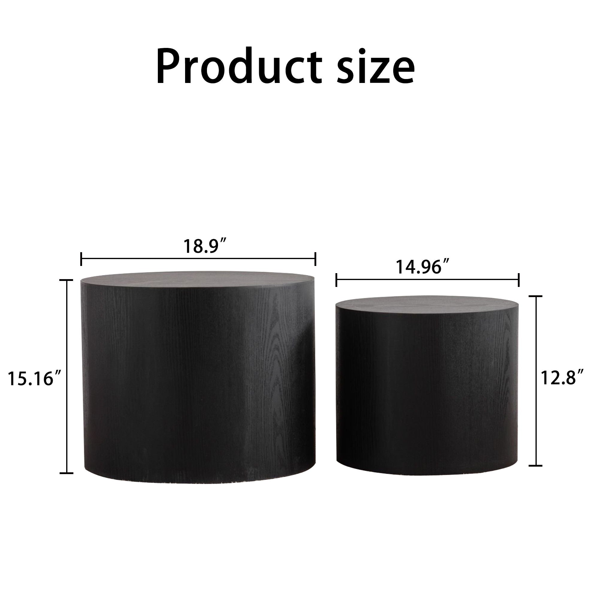 Round Nesting Coffee Table For Small Space (Set of 2)