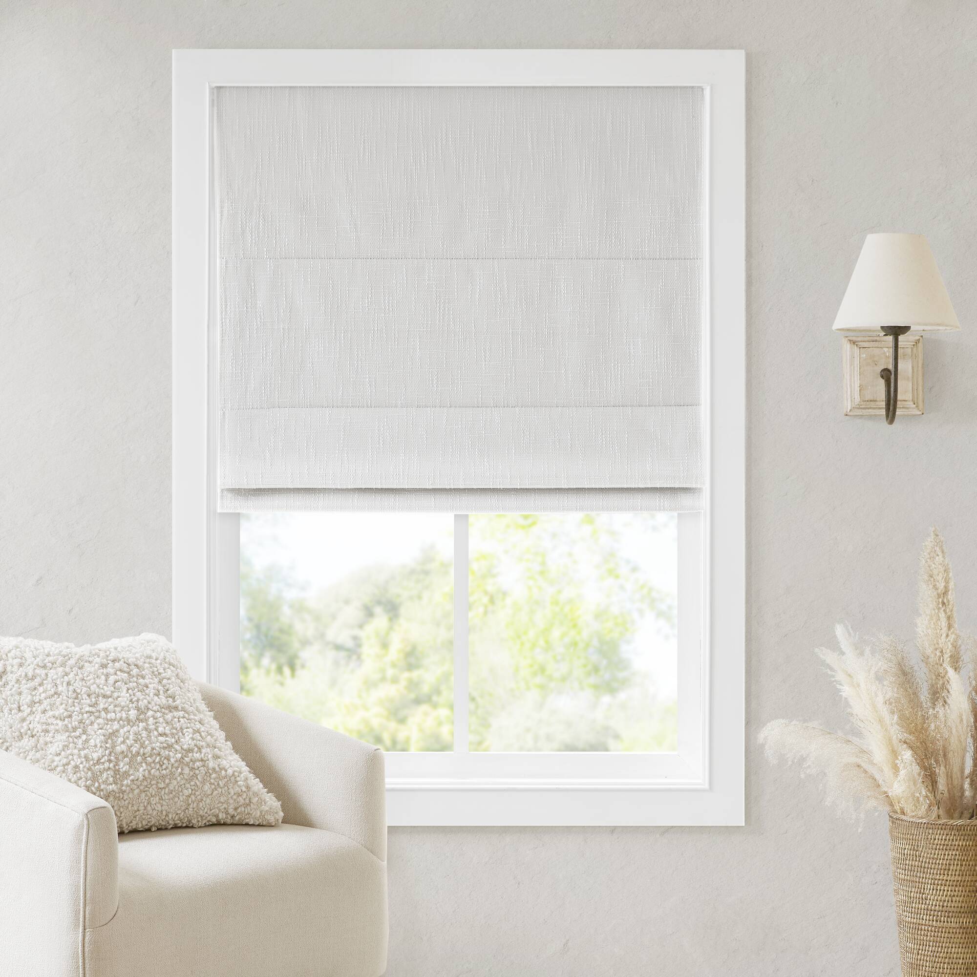 Quincy - 34x64" Total Blackout Cordless Roman Shade - White