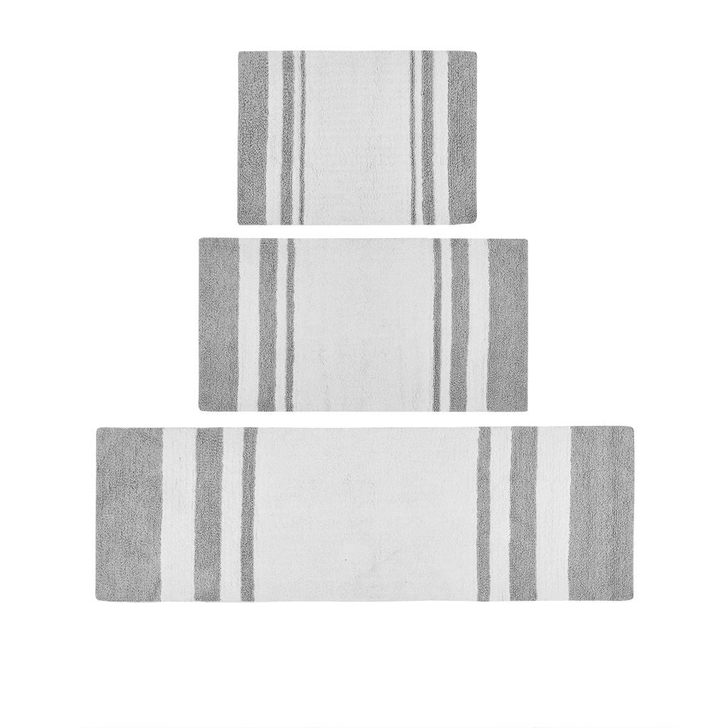 Spa - 27" x 45"Reversible Bath Rug - Gray