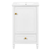 Freestanding Bathroom Vanity With Sink, Soft Closing Door, Drawer Storage - White