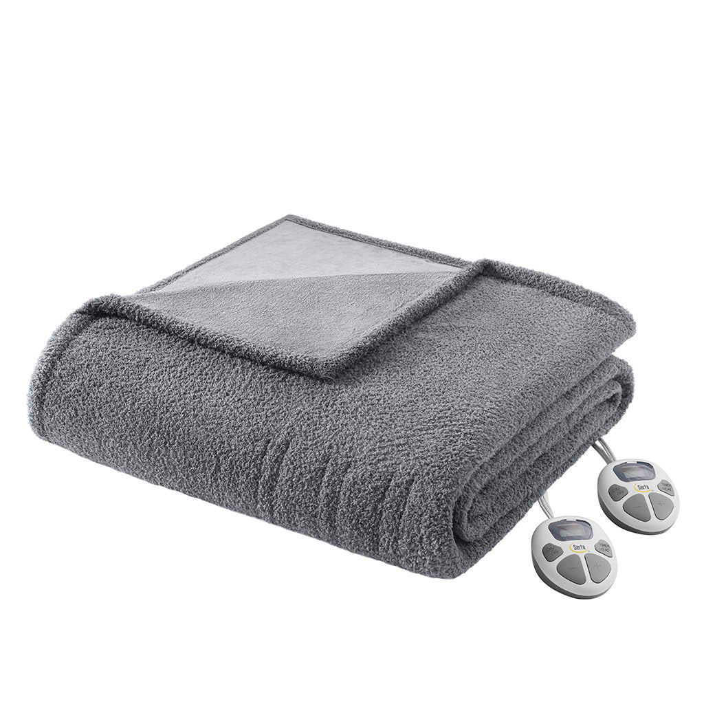 Dream Soft Heated - King Blanket - Gray