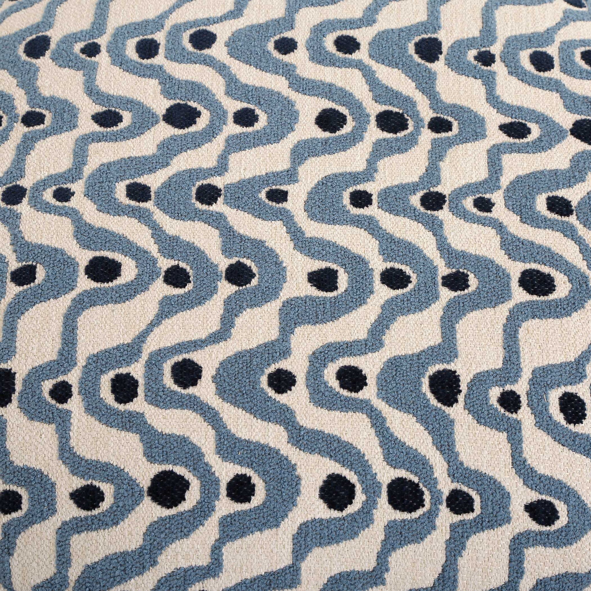 Cas - Fabric Ottoman - Blue