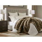 Botswana Animal Print - 60x80" Faux Fur Throw Blanket - Leopard