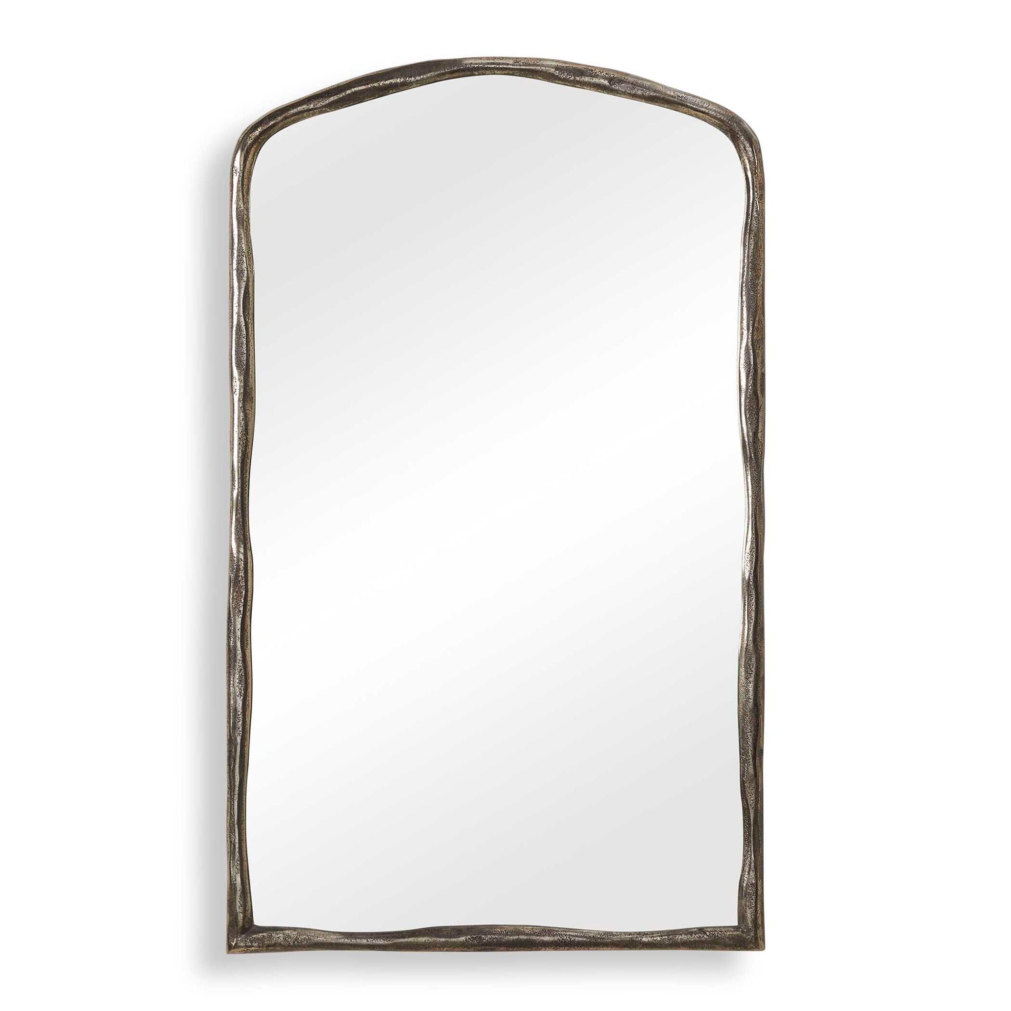 Hammered Antique - Arch Mirror - Nickel