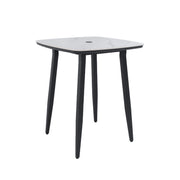 5 Piece Outdoor Bar Set With Table And Swivel Stools - Carbon / Ember Black