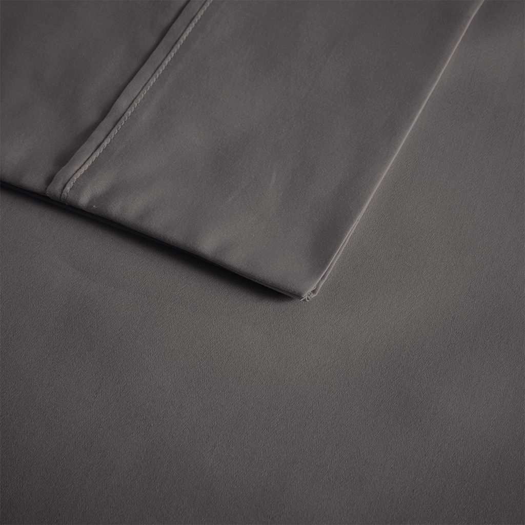 600 Thread Count - Cooling Cotton Blend 4 Piece Sheet Set - Dark Gray