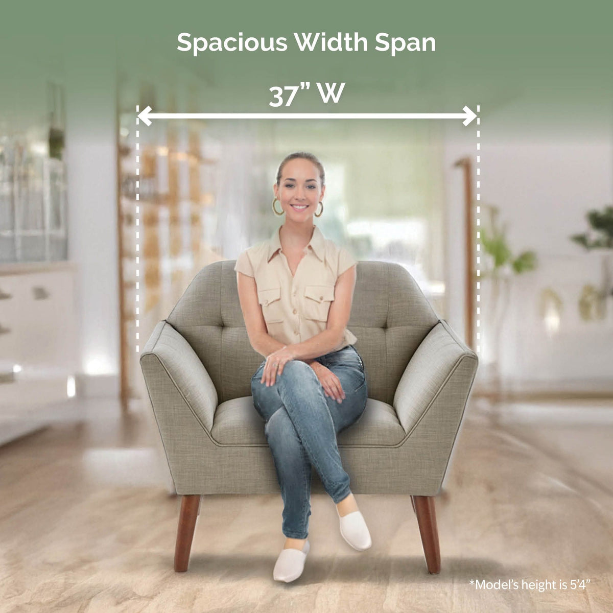 Newport - Wide Mid-Century Modern Lounge Chair (Set of 2) - Spice