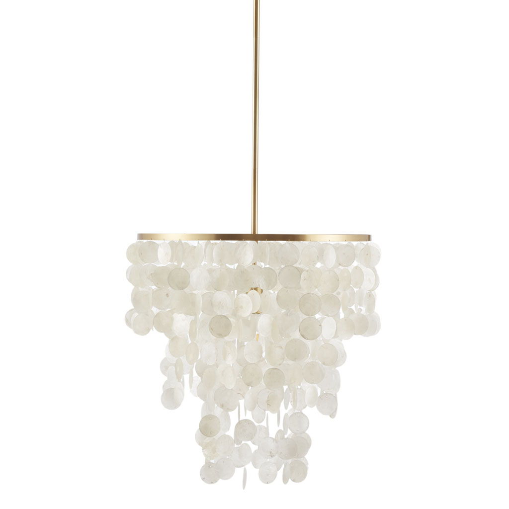 Isla - Capiz Chandelier - White